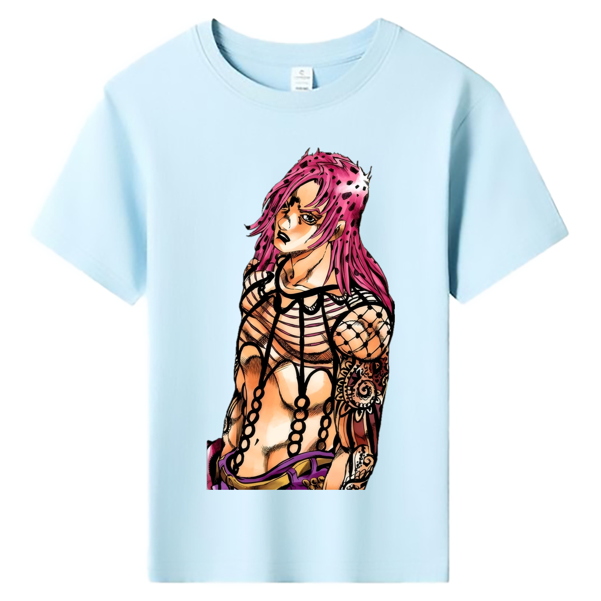 （画像用） ジョジョの奇妙な冒険 ビネガー?ドッピオ JoJo's Bizarre Adventure Vinegar Doppio 綿100％キッズTシャツ（フロントプリント）